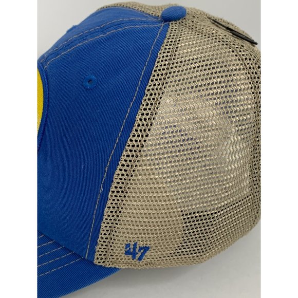 NFL 47 Brand Los Angeles Rams Blue Grey Logo NFL Football Cap NWT Trucker 6767 - Picture 7 of 12